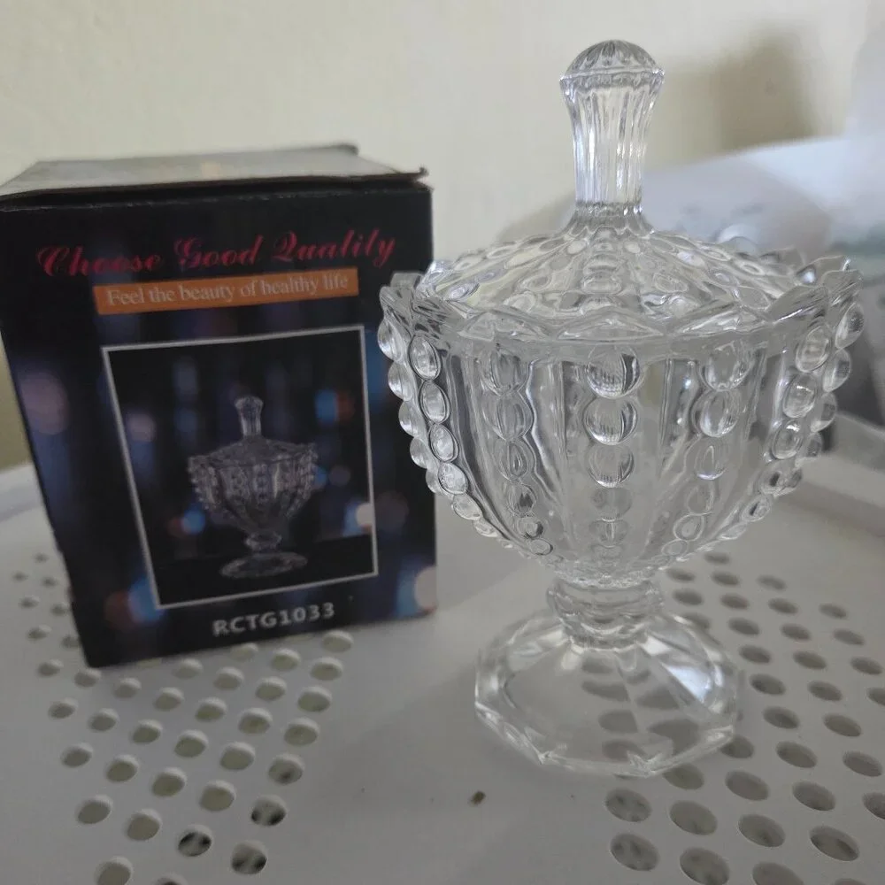Small Rong Cheng Glass High Quality Small Candy Jar-fashion Home Product
